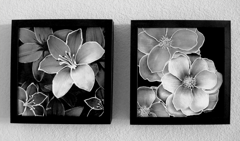 Neutral Floral 7&8 by artist Francine Funke